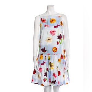 Oscar de la Renta
Floral Print Mini Dress 
Size :XS